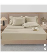 Hotel Signature Bed Sheets Beige 6-PC Fitted Flat Pillowcases Wrinkle Re... - $198.38 CAD+