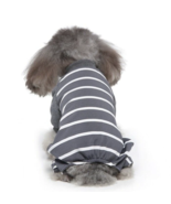 Puppy Stripped Pajamas Jumpsuit Gray XS - £25.47 GBP