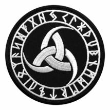 Triple Horn of Rune Odin Viking 3.5 inch Patch [Iron on sew on-TH-5] - £7.18 GBP