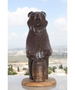 Vintage Hand Carved Wooden Bear Russian Soviet or Black Forest with Hone... - £61.84 GBP