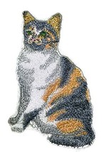 Amazing Custom Cat Portraits[Calico Cat ] Embroidered Iron On/Sew Patch [4&quot; x 3] - £10.33 GBP