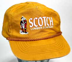 Vtg SCOTCH Lumber Company Hat-Snapback-Rope Bill-Dark Yellow - $28.05