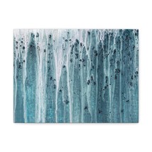 Blue Rain Abstract Acrylic Painting Canvas Wall Art for Home Decor Ready-to-Han - £68.17 GBP+