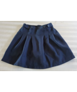 Chaps Navy Blue Brown  Uniform Skirt Skorts Girls size 12 Polyester - £7.82 GBP
