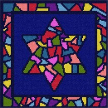 Pepita Needlepoint kit: Tefillin Stained Glass, 10&quot; x 10&quot; - £59.63 GBP+