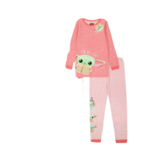 Star Wars Girls Size 6 Baby Yoda Pink Shirt Bottom 2 Piece Pajama Set NWT - $7.19