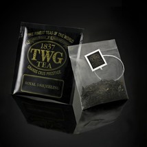 Twg Tea From Singapore - Royal Darjeeling - 100 Silk Tea Bags Bulk Card Box - $126.41