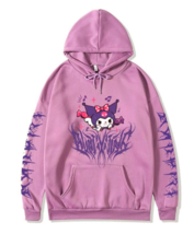 Women&#39;s Purple Kuromi Harajuku Gothic Kawaii Hoodie Pullover Sweatshirt ... - £15.61 GBP