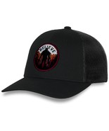 Believe Bigfoot Woven Label Patch Cotton Twill Black / Black Mesh-Back Cap  - $18.99