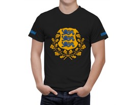 Estonia-shirt Proud Estonia Flag Coat of Arms Fan Sport T-Shirt Gift - £25.13 GBP