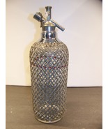 Antique Sparkletts Siphon Bottle Wire Mesh Art Deco Chrome #175 Czechosl... - $112.47