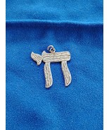 925 Sterling Silver Jewish Life Chai Pendant Free Shipping - $423.25 MXN
