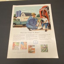 Vintage Print Ad LP-Gas Boy Farm Tractor Barn 1964 Ephemera 10 3/8&quot; x 13... - £10.00 GBP