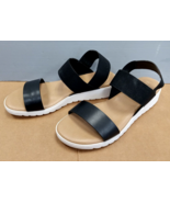 Kensie Womens Sandals Black Platform Memory Foam Sling Back Comfortable ... - £13.34 GBP