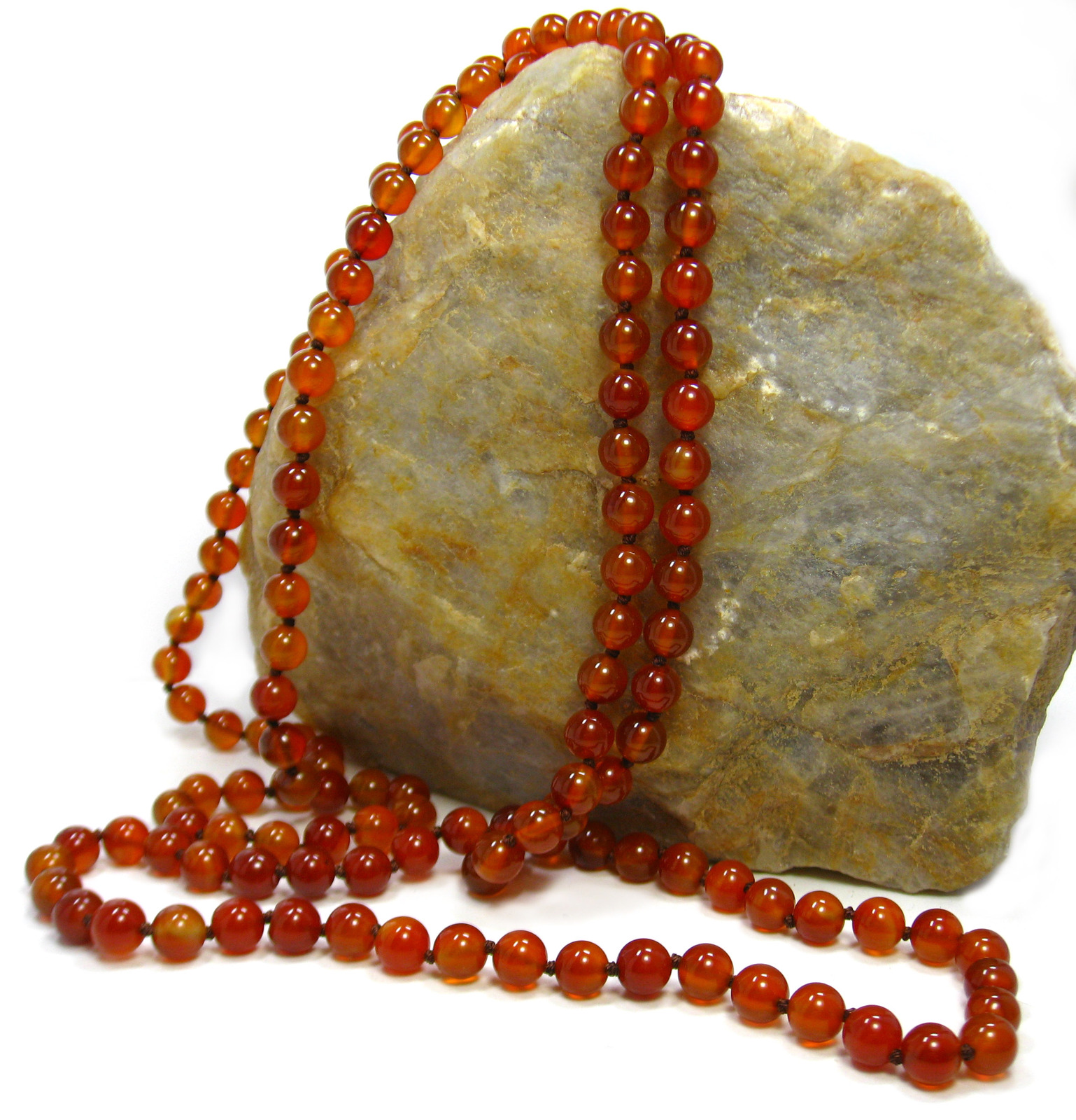 Primary image for Sosi B. Gemstone Hand-Knotted Endless Necklace, Carnelian