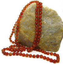 Sosi B. Gemstone Hand-Knotted Endless Necklace, Carnelian - £23.97 GBP