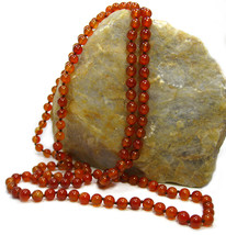 Sosi B. Gemstone Hand-Knotted Endless Necklace, Carnelian - £23.90 GBP