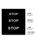 STOP TEXT - 3rd Third Brake Light Vinyl Decal Mask Kit Vinyl Color: Black - $11.99