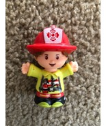 Fisher Price Mattel Little People FIREMAN Firefighter Fire Girl in Yello... - £3.93 GBP