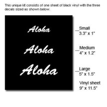 ALOHA - 3rd Third Brake Light Vinyl Decal Mask Kit Vinyl Color: Black - $11.99
