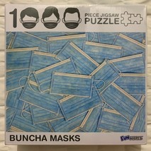 Buncha Face Masks 1000 Piece Jigsaw Puzzle 27&quot; x 19&quot; By Funwares New Sealed - $4.63