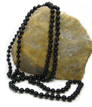 Sosi B. Gemstone Hand-Knotted Endless Necklace, Black Agate - £23.98 GBP