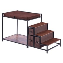 VEVOR Pet Bunk Bed Dog/Cat Window Perch with Stairs Storage Medium Size - $195.30 CAD