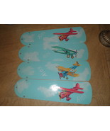 CUSTOM DESIGN ~CEILING FAN w/LIGHT ~ ~VINTAGE AIRPLANE SKY CLOUDS - PERS... - $118.75