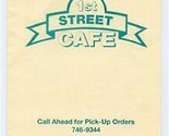 1st Street Cafe Menu First Street Bradenton Florida  - £14.18 GBP