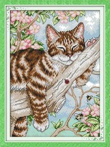 14ct Counted Cross Stitch Kit 11ct Stamped Embroidery Kit Needle Point T... - $11.99