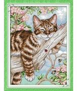 14ct Counted Cross Stitch Kit 11ct Stamped Embroidery Kit Needle Point Tapestry  - $11.99