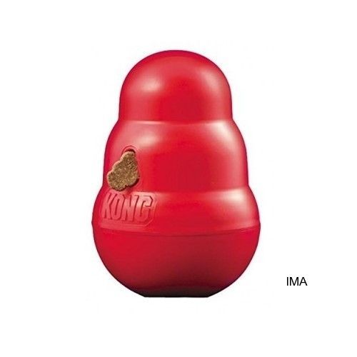 Kong Wobbler Dog Food And Treat Dispenser food red play treat gift - $28.05