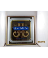 Vintage Bar Mirror - Labatt&#39;s Lite Special - Awesome Graphic with Cool F... - £98.29 GBP