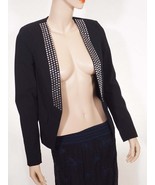 Michael Kors MH31E164G5 Womens Black Studded Lined Suit Coat Jacket Blaz... - £43.62 GBP