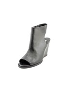 Steve Madden Faine Womens Black Leather Wedges Heels Shoes  6 - £26.16 GBP
