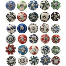 Set of 30 Assorted Ceramic knobs Hand Painted Ceramic Pumpkin knobs USA SELLER - £21.25 GBP