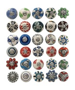 Set of 30 Assorted Ceramic knobs Hand Painted Ceramic Pumpkin knobs USA ... - £21.10 GBP