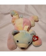 TY Beanie Babies The Pillow Pals Collection Sherbet Bear 14&quot; Tie Dye Plu... - £13.15 GBP