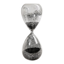 A&amp;B Home 10&quot; Black Silver Blasted Luna 60-Minute Hour Glass - £26.11 GBP