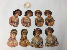 Petite Gift Tags Victorian Women &quot;Glamour Girls&quot; Victorian Scraps Christmas - £5.82 GBP