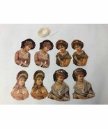 Petite Gift Tags Victorian Women &quot;Glamour Girls&quot; Victorian Scraps Christmas - £5.72 GBP