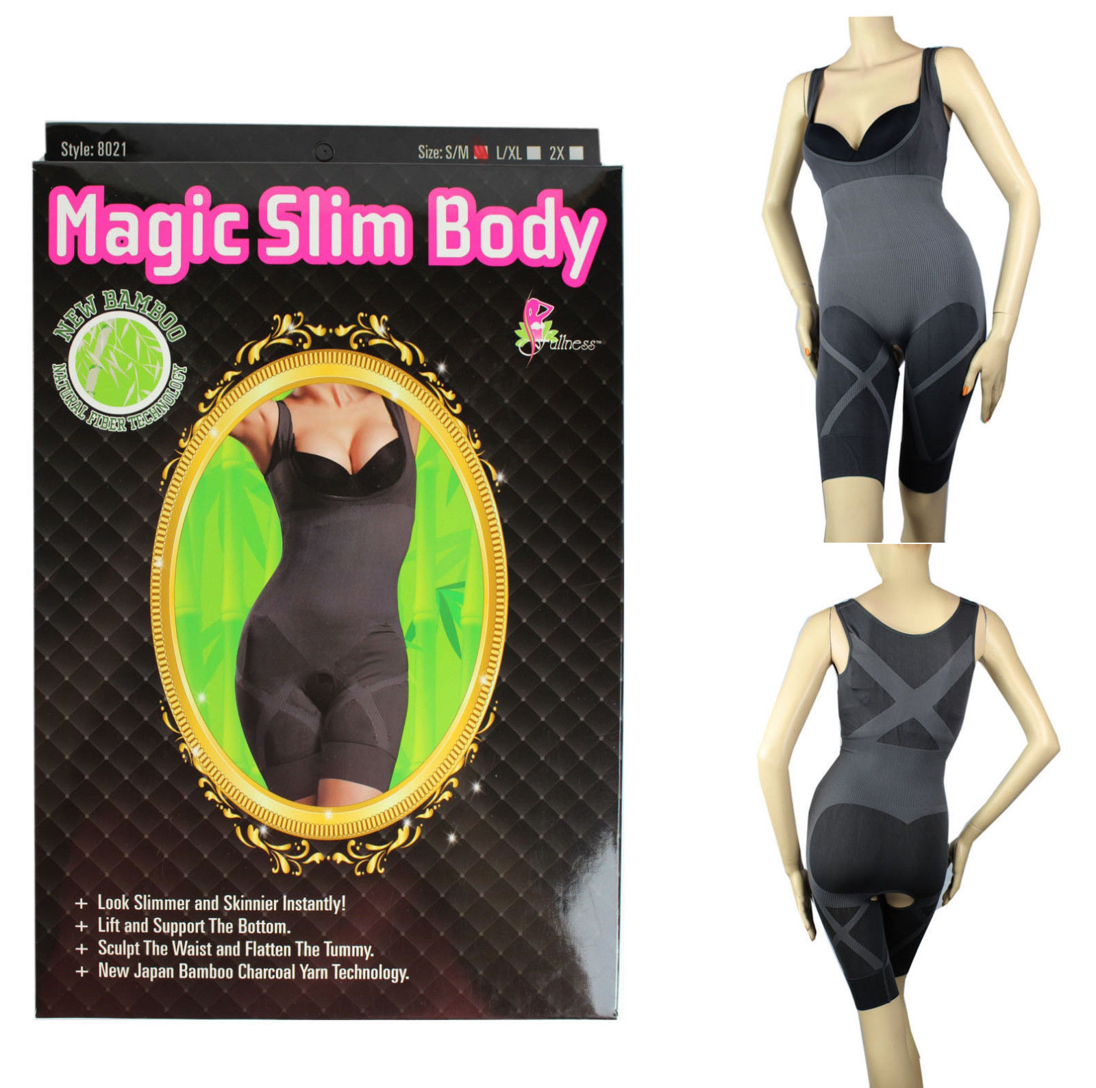 Sexy MAGIC SLIM BODY Natural Bamboo Butt Lift Scult Waist Invisible Tummy SHAPE - $17.99
