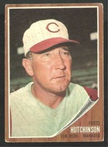 Cincinnati Reds Fred Hutchinson 1962 Topps Baseball Card #172   - £1.76 GBP