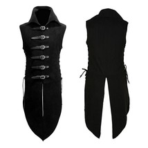 Cosplay Vintage Homme Médiéval Pirate Chevalier Costume Renaissance Gile... - £37.73 GBP