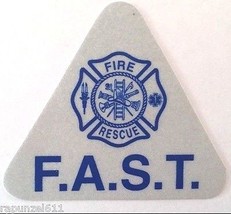 F.A.S.T. Reflective Triangle Decals -20 -Firefighter Assisted Search Team-Blue - £14.71 GBP