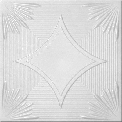 Ceiling Tile Styrofoam Covers Ugly Popcorn Ceilings Easy Glue Up #R-35 - $3.22
