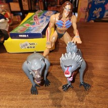 Tarzan (Disney Burroughs) Baboon Battle W/ Tarzan (Loose) 90’s Lot Of 3 Figures - $25.54