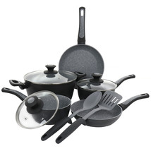 Oster 10 Piece Non-Stick Aluminum Cookware Set in Black and Grey Speckle - €128,27 EUR