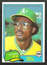 Oakland Athletics Mike Davis RC Rookie Card 1981 Topps Baseball Card # 364 nr mt - £0.39 GBP