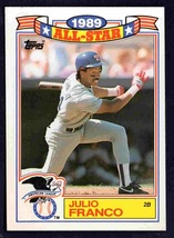 Texas Rangers Julio Franco 1990 Topps Glossy All Star Insert #14 nr mt ! - £0.37 GBP